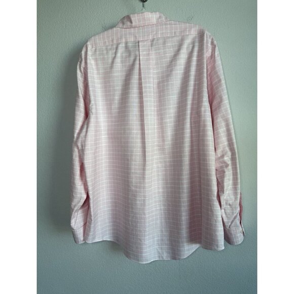 Brooks Brothers Mens Regent Pink Button Long Sleeve Shirt Non Iron Polo Shirt XL - Picture 9 of 16